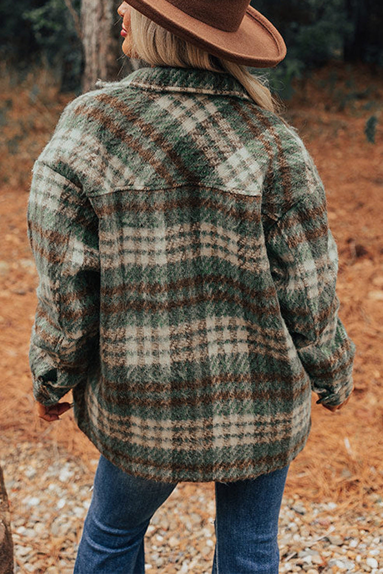 Fuzzy Plaid Shacket