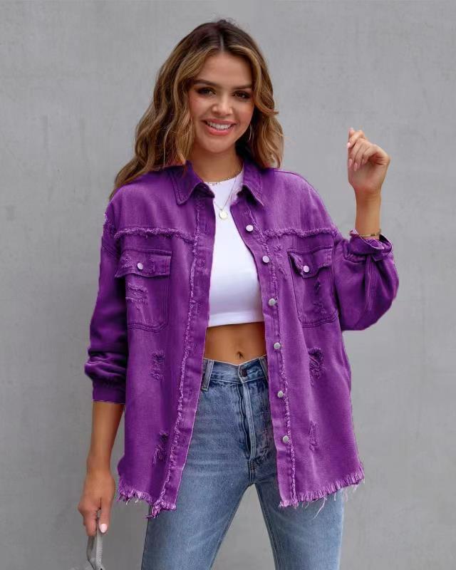Raw Edge Denim Jacket