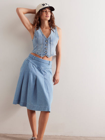 Tailored Denim Vest