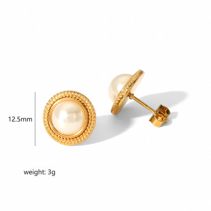 Faux Pearl Vintage Clip-on Earrings