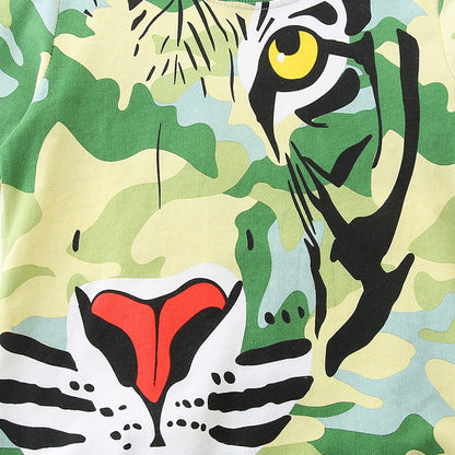 Toddler Boys Camo Tiger Sweatshirt