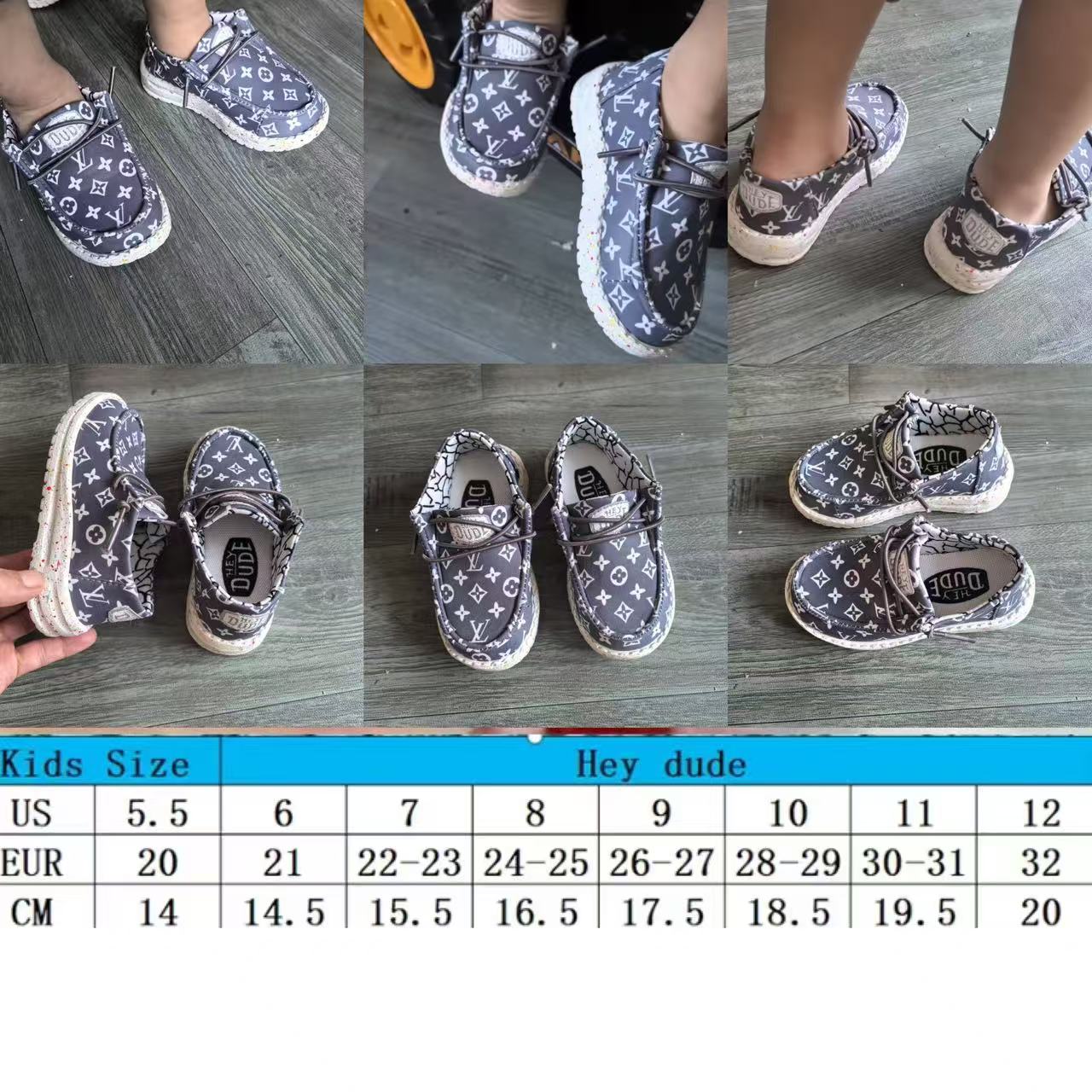 Kids Camo checkered cute dude shoes