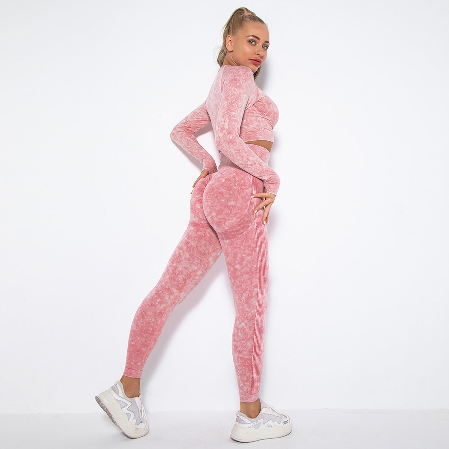 Solid Color Washed Yoga Sets