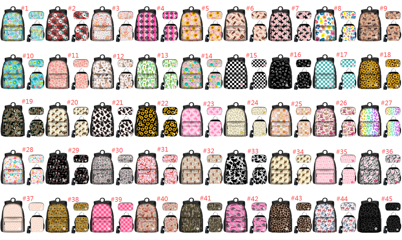 Custom Print Western Backpack Set