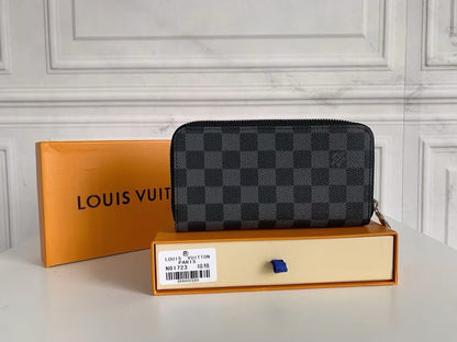 High Quality Double Zipper Wallet with Box-Free Shipping