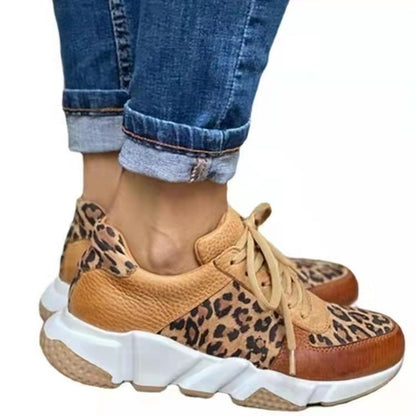 Leopard Wedge Sneakers