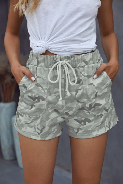 Drawstring Camo Shorts
