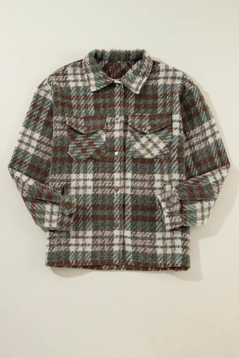 Fuzzy Plaid Shacket