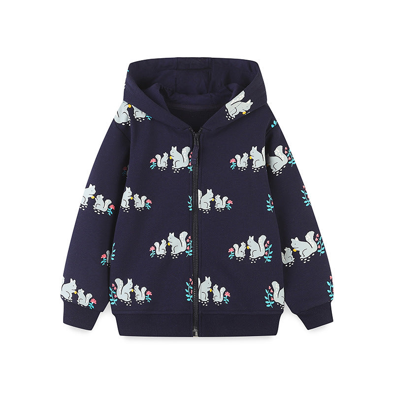 Squirrel Printed Hoodie