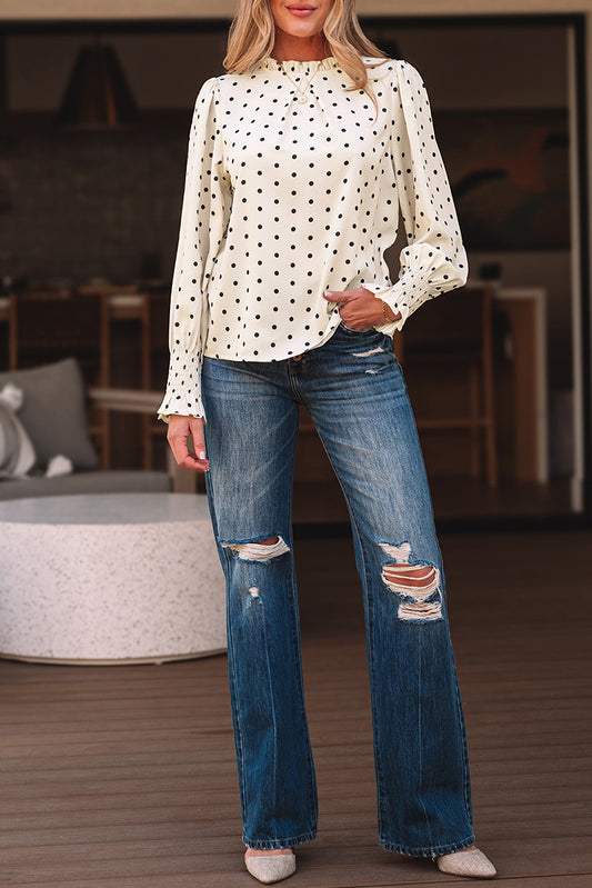 Hallie Polka Dot Blouse
