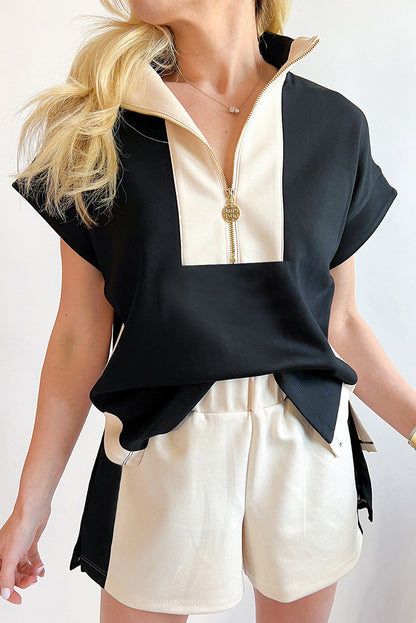 Black Sand Poppy Pullover Set
