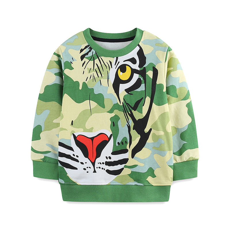 Toddler Boys Camo Tiger Sweatshirt