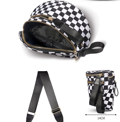 Women Checked Camo Crossbody Bag