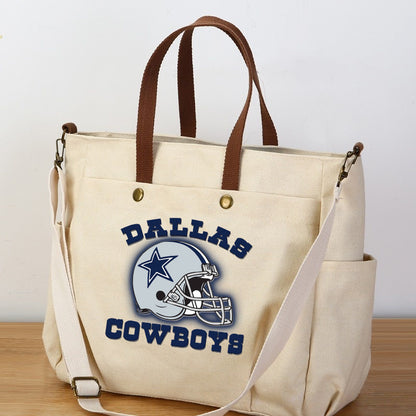 Football Canvas Tote Bag