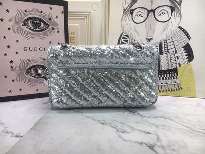 Marmont Flap glitter crossbody bag