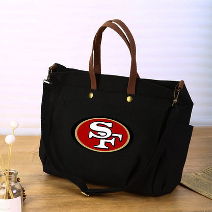Football Canvas Tote Bag