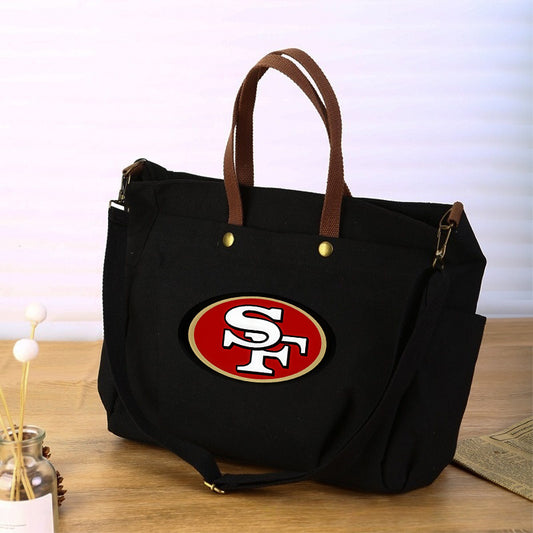 Football Canvas Tote Bag