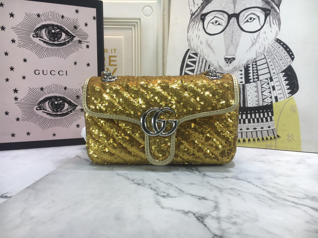 Marmont Flap glitter crossbody bag