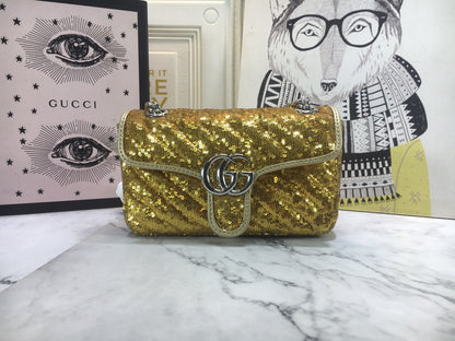 Marmont Flap glitter crossbody bag