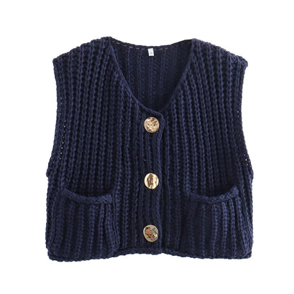 Chunky Top Down Sweater Vest