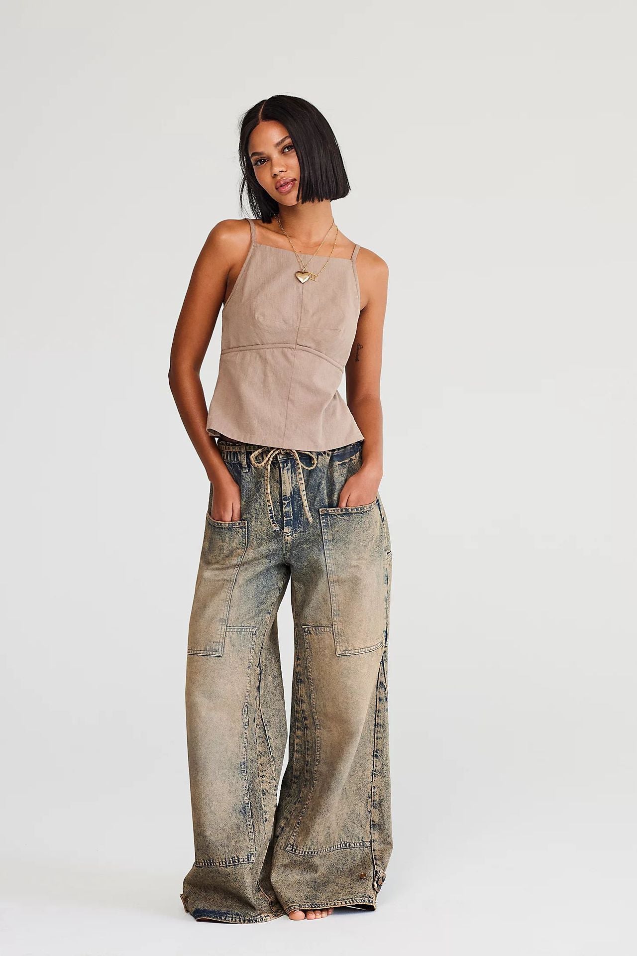 CRVY Outlaw Wide-Leg Jeans