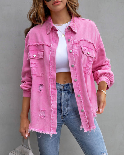 Raw Edge Denim Jacket
