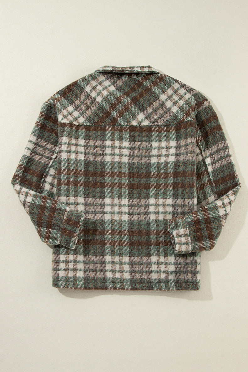 Fuzzy Plaid Shacket