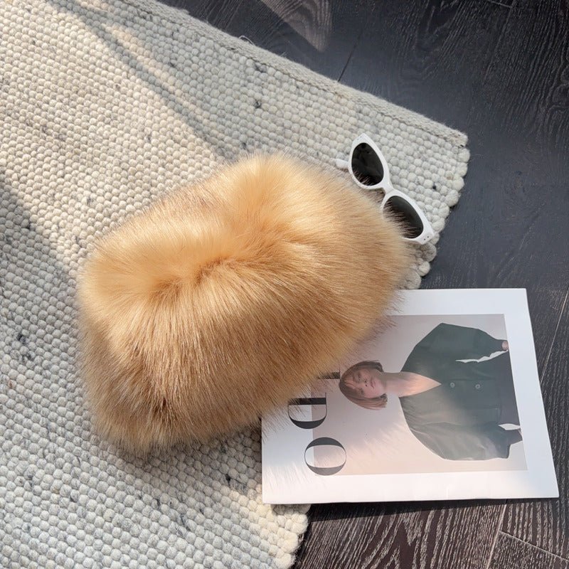 Faux Fur Fluffy Bucket Hat