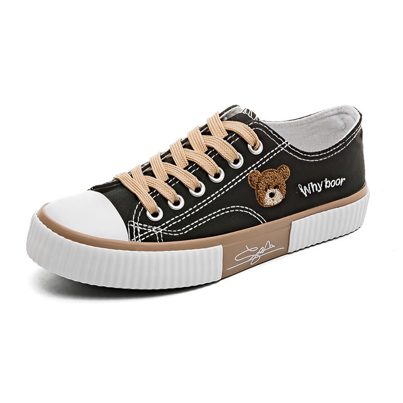 CUTE BEAR CANVAS SHOES