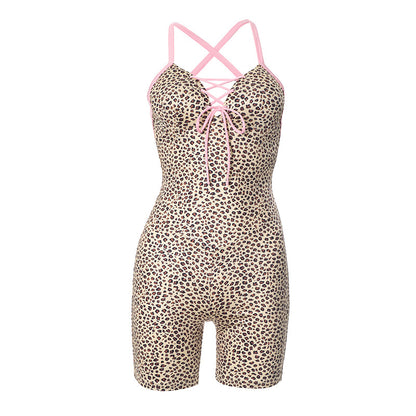 Latte Leopard Romper