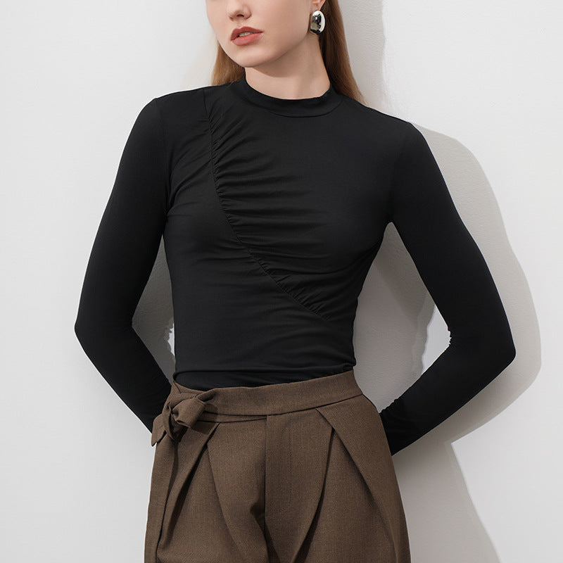 Asymmetrical Tucks Top