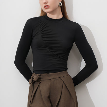 Asymmetrical Tucks Top