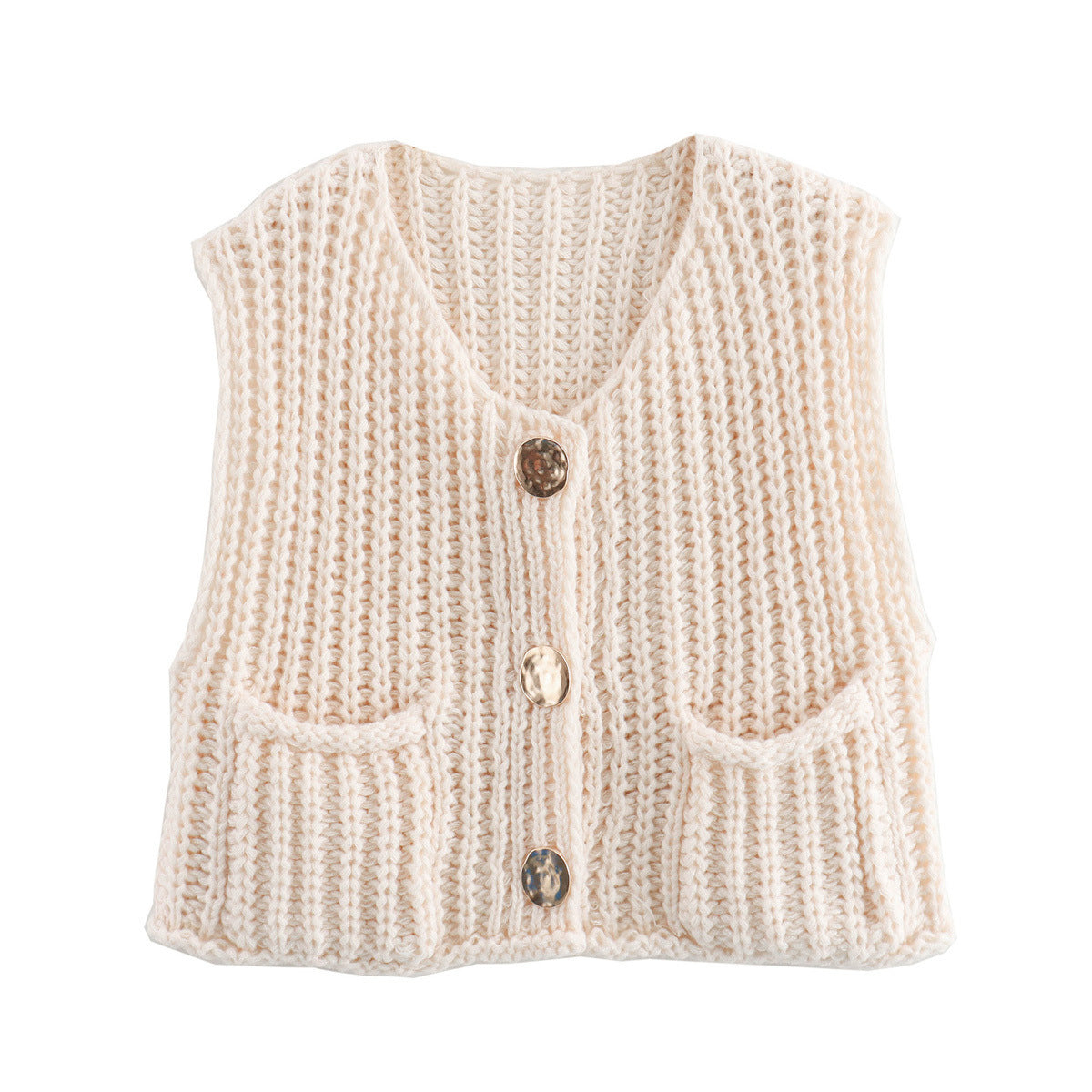 Chunky Top Down Sweater Vest