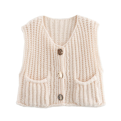 Chunky Top Down Sweater Vest
