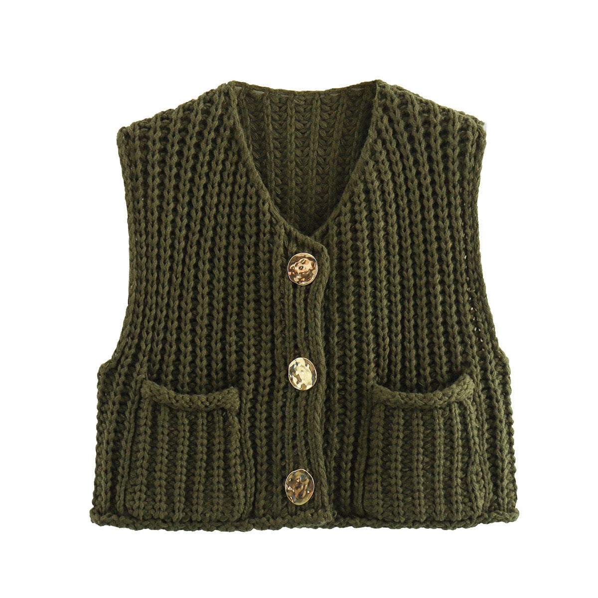 Chunky Top Down Sweater Vest
