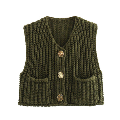 Chunky Top Down Sweater Vest