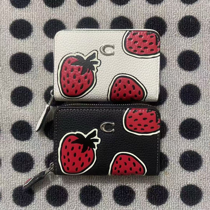 Billfold Wallet With Strawberry Print