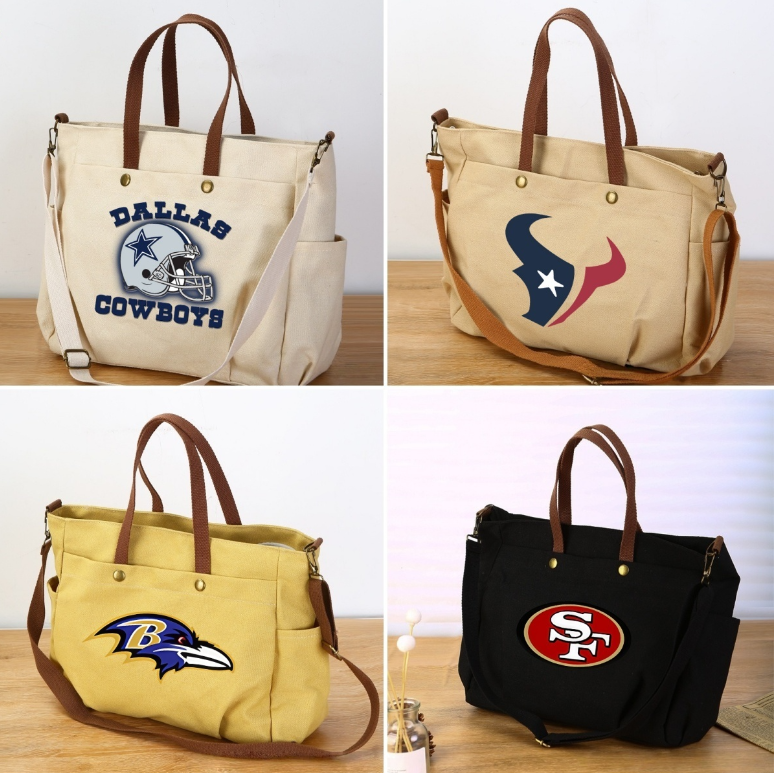 Football Canvas Tote Bag