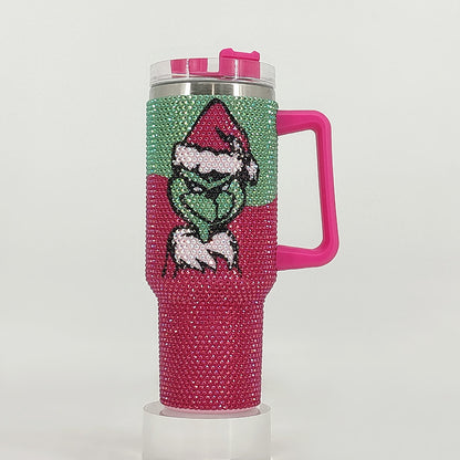 40OZ. Grinch Christmas Rhinestone Bling Tumblers