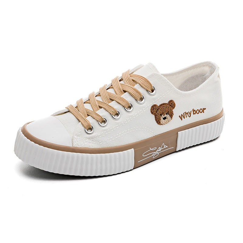 CUTE BEAR CANVAS SHOES