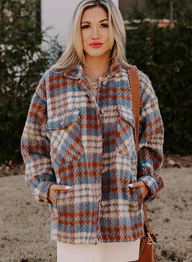 Fuzzy Plaid Shacket