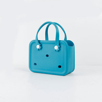 Floral Button Mini Bogg Bag