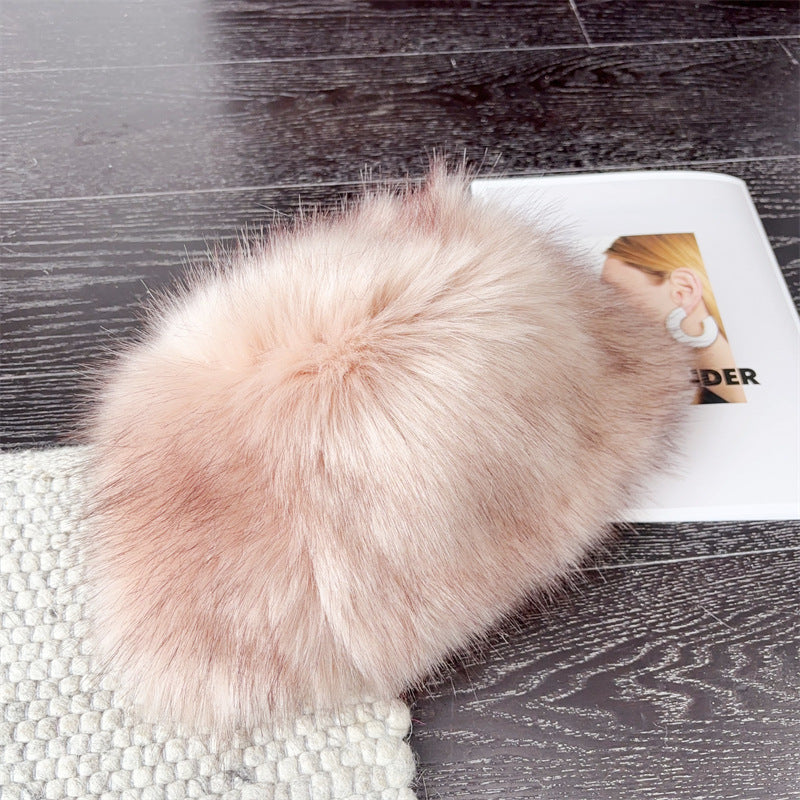 Faux Fur Fluffy Bucket Hat