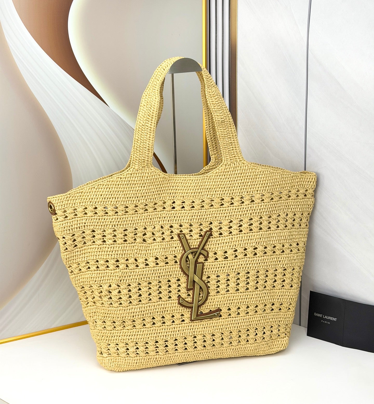 YSL Woven Tote Bag