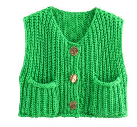 Chunky Top Down Sweater Vest
