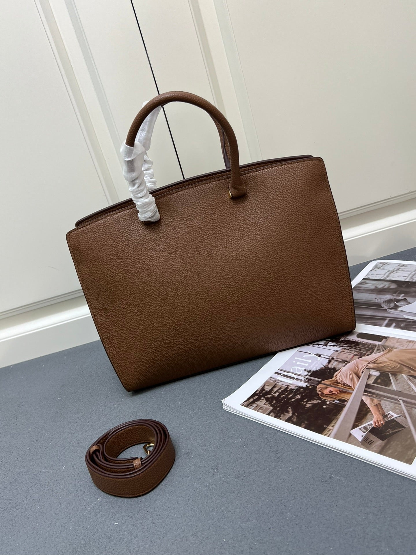 Blossom Hammered Leather Handbag and Shoulder Strap