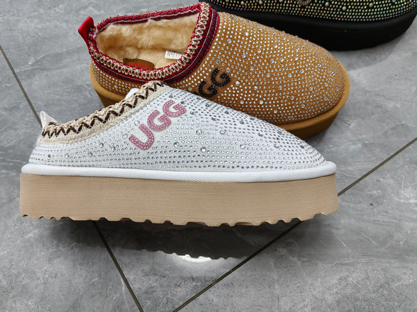 Platform Sparkle Cozy Slip On