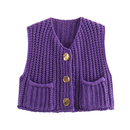 Chunky Top Down Sweater Vest