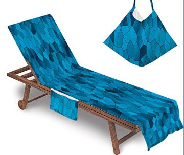 Colorful Beach Chair Cover With Side Pocket