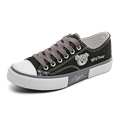 CUTE BEAR CANVAS SHOES